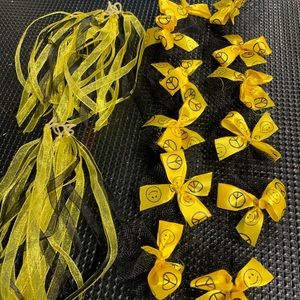 12 bows 12 streamers 2 bow ties